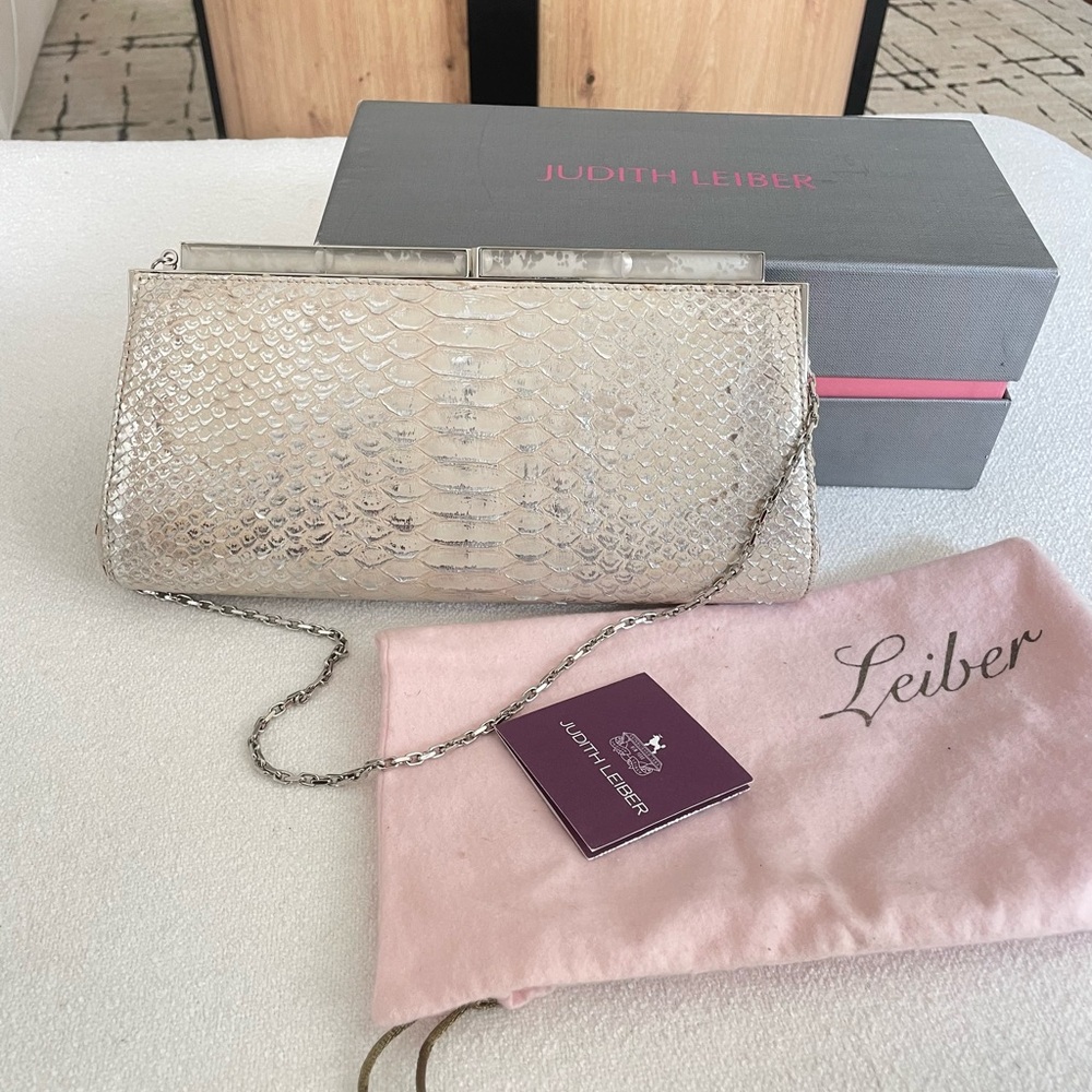 Judith Leiber Snakeskin Clutch Purse